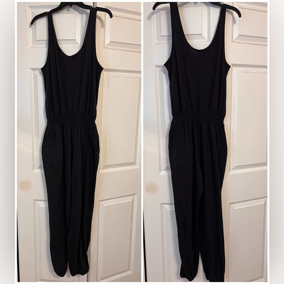 aerie Pants - aerie Black Sleeveless Jumpsuit